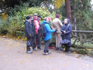 Norman's walking group in the Parc des Buttes-Chaumont